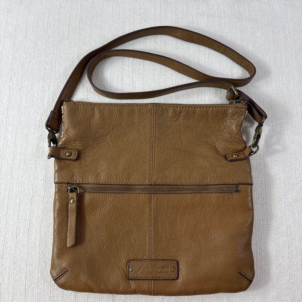 Lucky Brand Leather Cognac Crossbody Bag